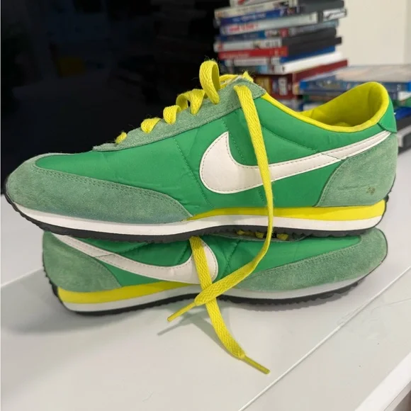 Nike Green and Yellow Sneakers with White Swoosh - Picture 2 of 8